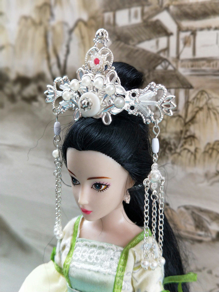 古装头饰发钗步摇适合可兒娃娃心仪娃娃DIY古代服饰发饰女孩玩具