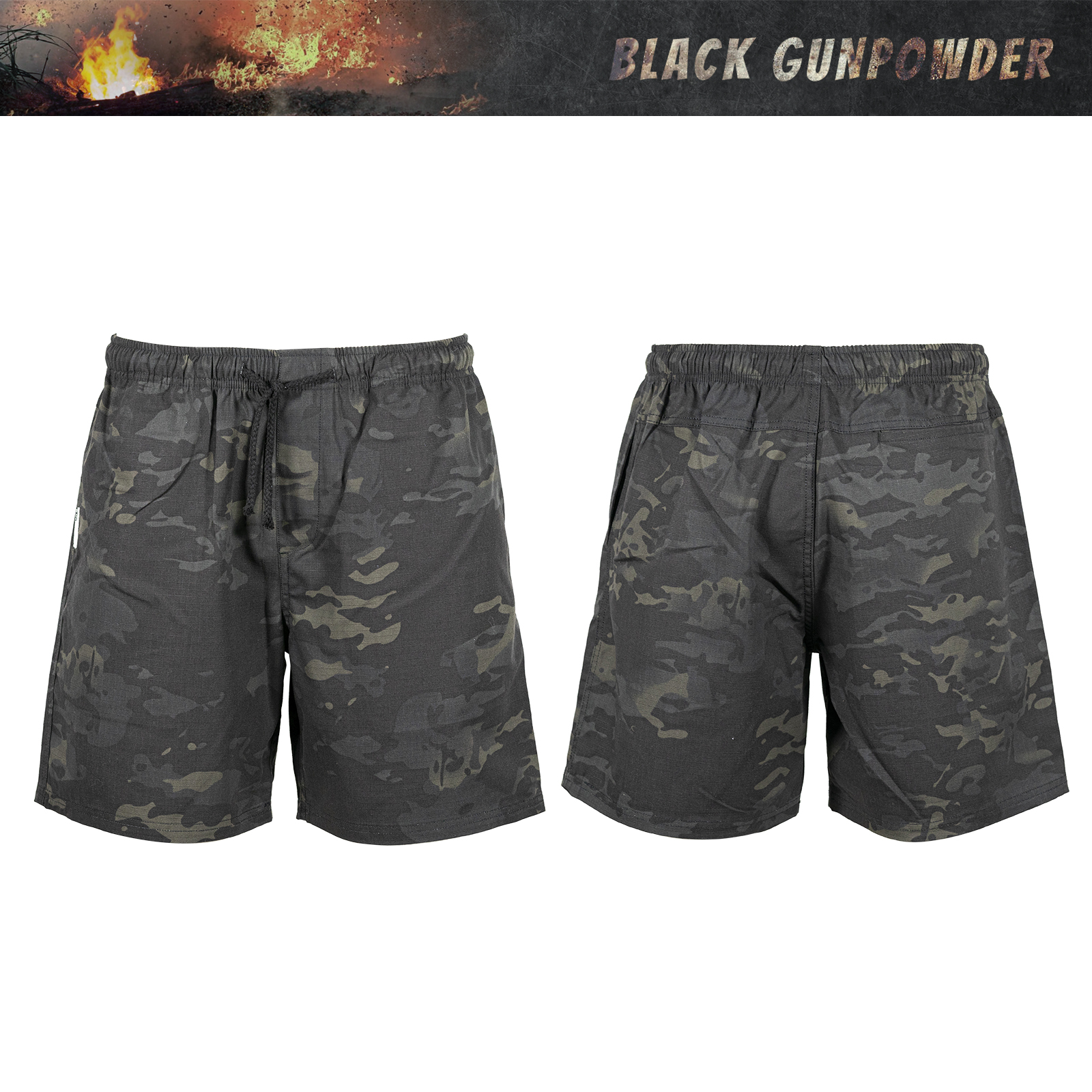 迷彩BG野营短裤极简沙滩裤短裤