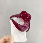 后脑勺亚克力抓夹发抓小号中号新款 发夹半扎爪子鲨鱼夹高级感简约