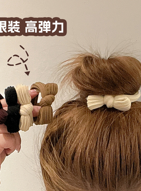 皮筋女扎头发头绳蝴蝶结发绳高弹力耐用发圈女生马尾皮套成人头饰