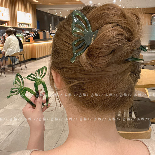 优雅气质醋酸蝴蝶发簪古风盘发钗
