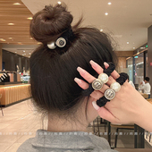 发绳女高级感气质笑脸min珍珠小肠发圈高弹力耐用橡皮筋简约发饰