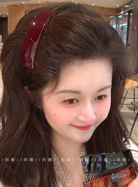 2025新款碎发齿梳简约百搭高级感蓬松公主头刘海倒插梳发饰头饰女