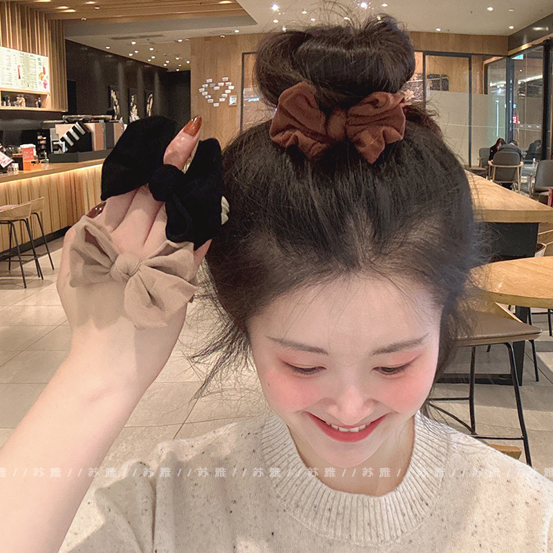 无接缝蝴蝶结发圈女简约高弹力耐用皮筋不伤发高弹力绑发马尾头绳,饰品/流行首饰/时尚饰品新,发饰,淘宝优惠券,粉丝福利购,淘宝优惠卷