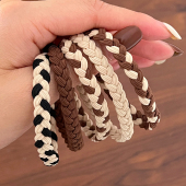 10条装 高弹力耐用橡皮筋扎头发绳头饰 头绳女麻花编织发圈网红新款