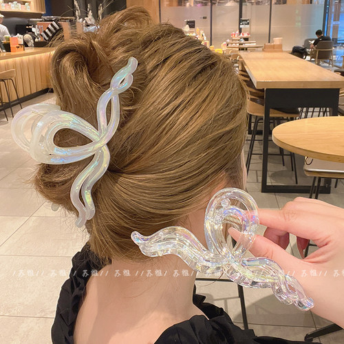 高级感人鱼姬透明抓夹女发量多