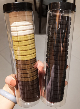 20条高弹力耐用无缝发绳韩国头绳不勒头发橡皮筋发圈皮筋女扎头