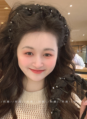 高级感水晶缠绕带齿高颅顶发箍时尚洋气发捆头箍女2025新款头饰