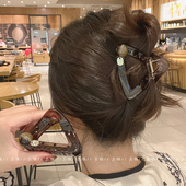 三角抓夹2026新款 高级感发夹女后脑勺鲨鱼夹中号头饰发量少夹子