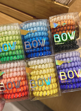 彩色无痕电话线发圈大号不勒发绳高级感电线圈头绳女扎头发皮筋