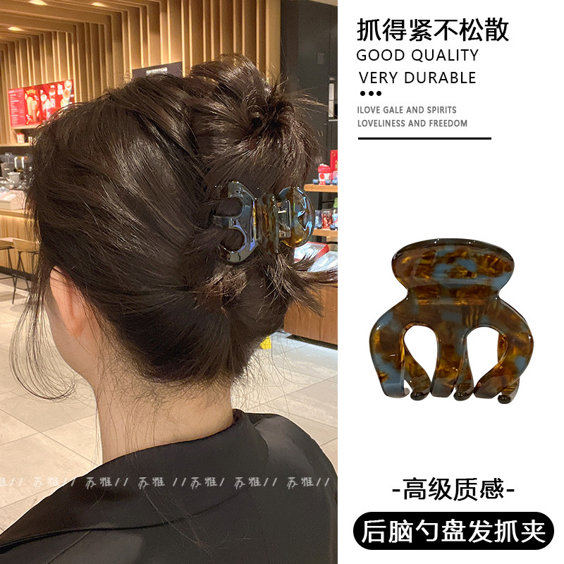 高级感后脑勺盘发鲨鱼夹南瓜夹