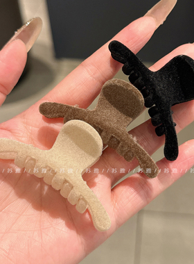 秋冬植绒抓夹女小号刘海夹碎发侧边夹发饰头饰少女心半扎发发卡