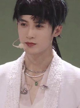 多多檀健次现货双层宝石个性项链