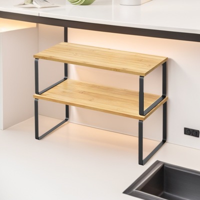 跨境厨房灶台调料品餐具收纳架桌面办公用具整理架笔记本增高架