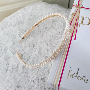 又仙又日常 淡水珍珠发箍 随想手作 纯手工绕线编织头箍发卡 一款