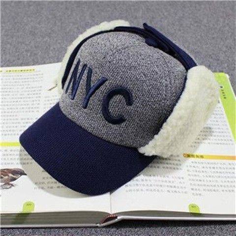 加绒护耳儿童帽子冬天防寒可调节