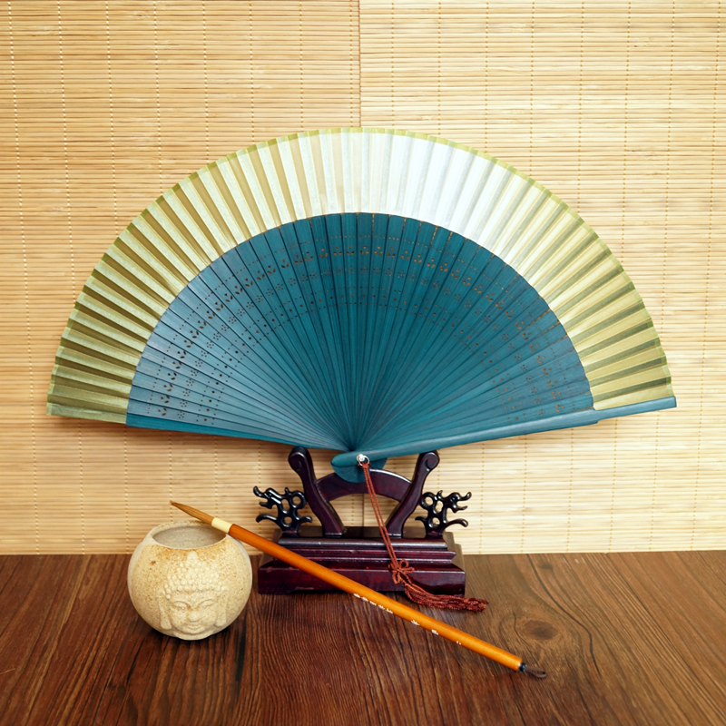 扇子真丝扇折扇中国风空白古风