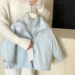 儿童三合一冲锋衣羽绒棉服2025新款超好看两件套中大童棉衣外套潮