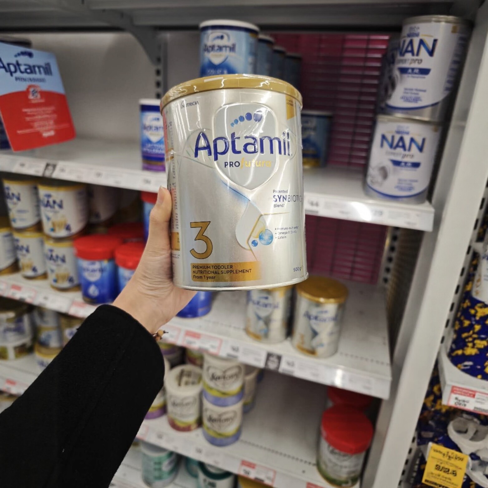 保税现货澳洲Aptamil爱他美白金婴幼儿奶粉3段一岁以上 900g