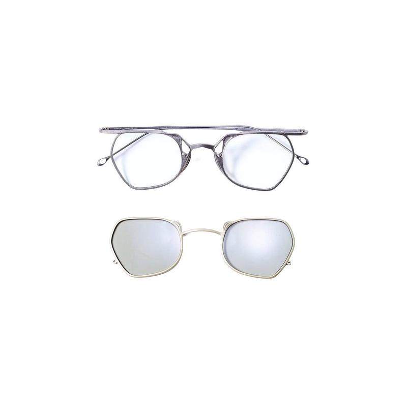 代购RIGARDS男士太阳镜遮光防紫外线可夹戴反光镜片钛金属金色