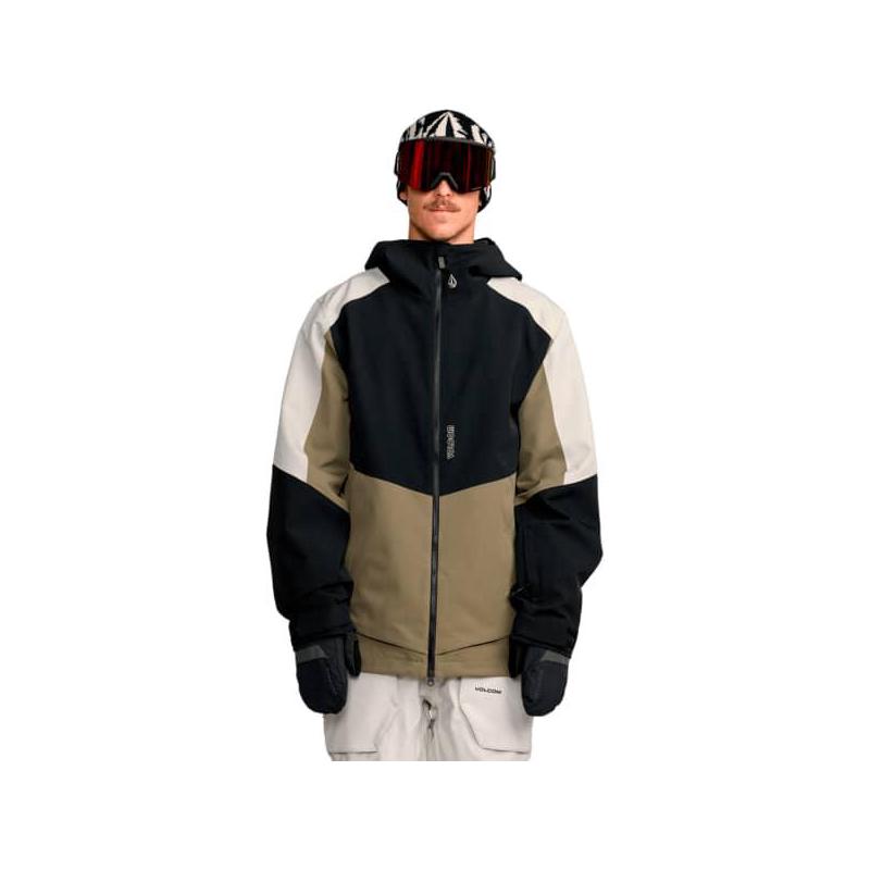 代购Volcom男士冲锋衣防水防风透气滑雪服连帽长袖户外夹克