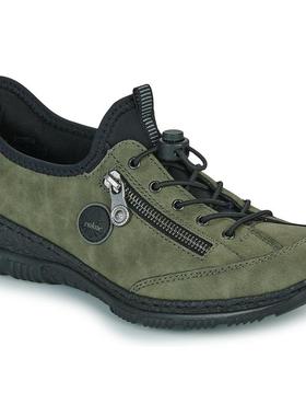 代购rieker女士低帮运动鞋快速穿脱稳固贴合舒适缓震休闲鞋