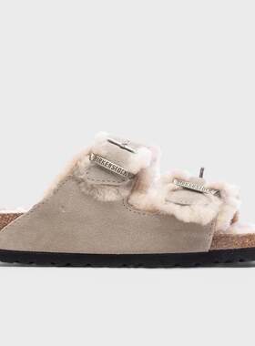 Birkenstock女士包头拖保暖平底