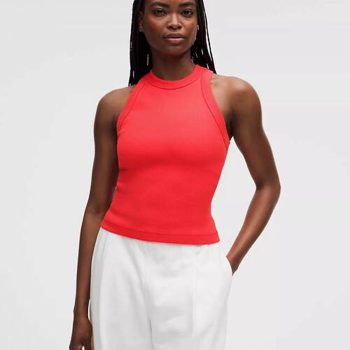 海外代购lululemon/露露乐蒙女士运动T恤罗纹工字背健身训练