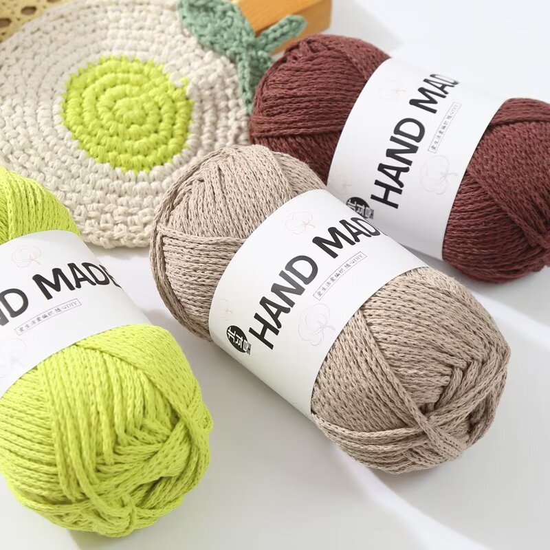 2mm空心棉线钩包线中粗手工编织diy包包线圆股线手编度假沙滩包线