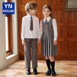 元旦儿童演出服小学生大合唱团表演服主持人礼服男女童朗诵服装