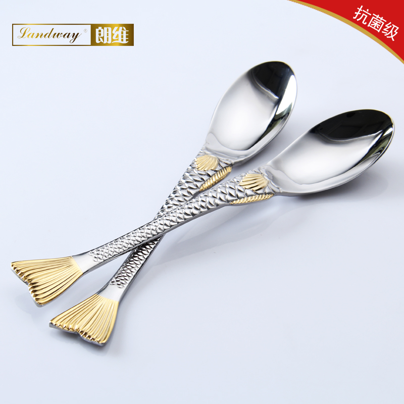朗维不锈钢西餐勺创意中国风