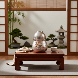 Mully摩利钛葫芦柿柿如意茶壶套装 茶水分离泡茶旅行茶具高档礼盒