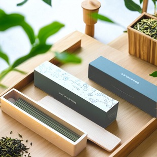 日本室内安神净化熏香房间香氛梨檀香沉香线香礼物木盒50根刚刚好