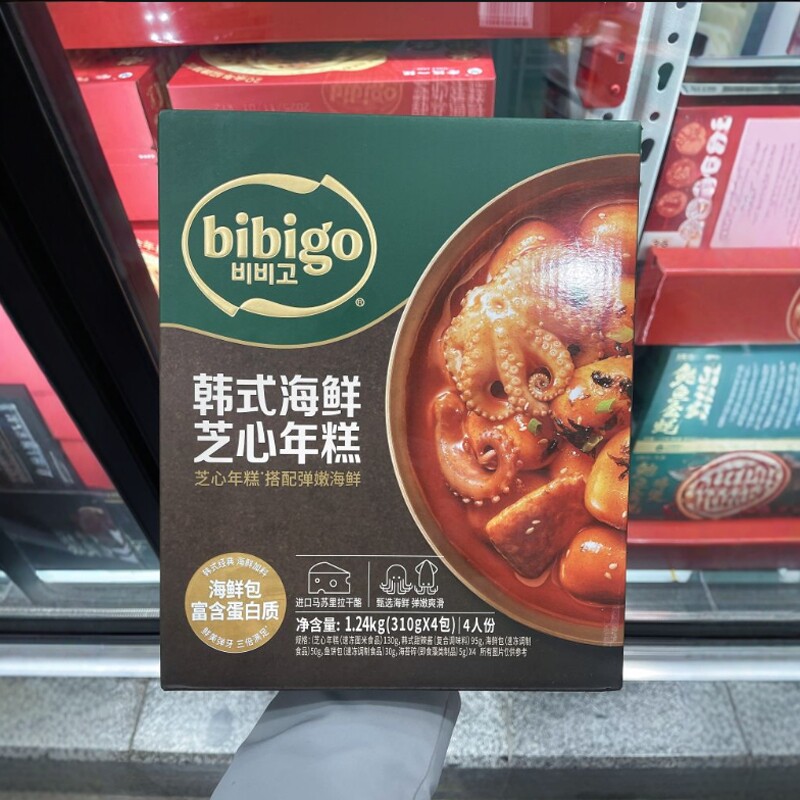 南京 山姆代购必品阁韩式海鲜芝心年糕.1.24kg（4份装） 顺丰配送