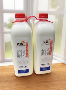 优诺全脂鲜牛奶生牛乳巴氏杀菌