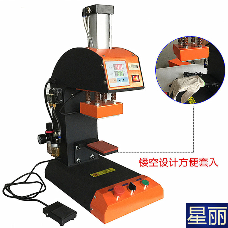 15*15cm热转印烫画机气动烫标机LOGO商标烫唛手套烫标机 可套产品