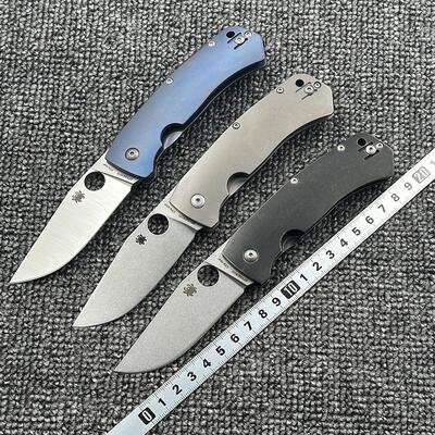 蜘蛛 C186钛合金柄折刀户外野营狩猎战术防身高硬度口袋EDC工具刀