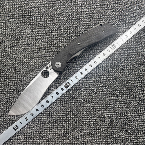 蜘蛛 C239碳纤维柄折刀户外野营狩猎战术防身高硬度口袋EDC工具刀