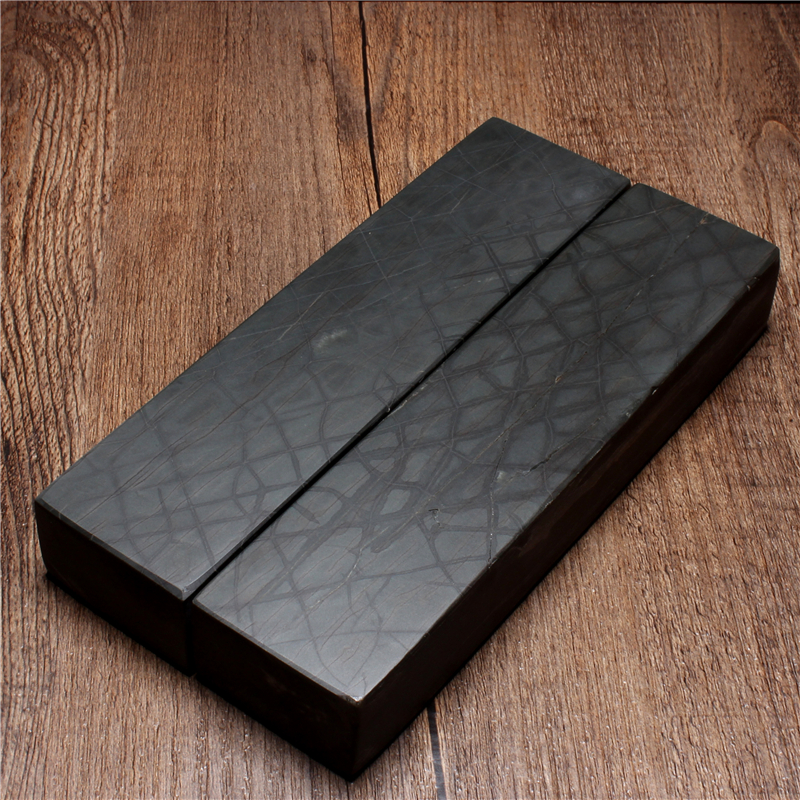 精品歙砚老坑龟甲纹镇纸名坑龟背原石砚料压纸石头镇尺收藏龙尾砚