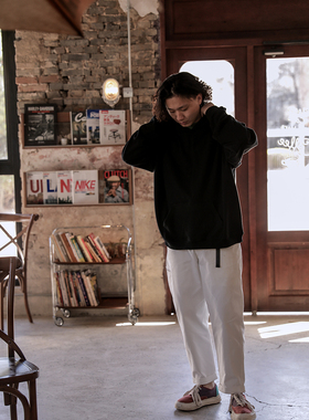 特价！SBC超宽松休闲连帽卫衣黑色 男套头衫  特价不支持退换