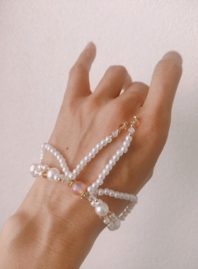 2026新款女手链珍珠饰品首饰手工精致时尚小众设计感女生水晶手链