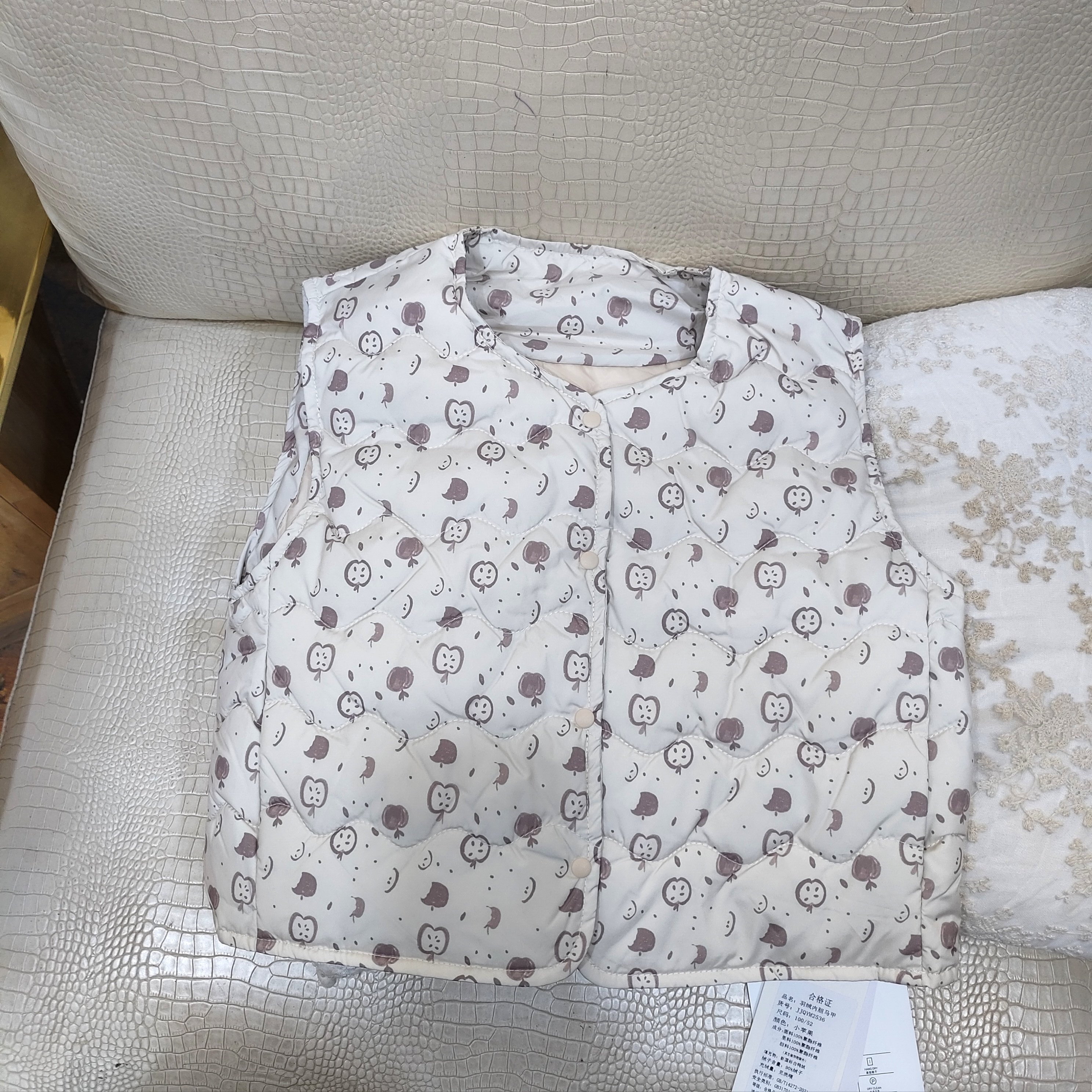 F515米色背心马甲