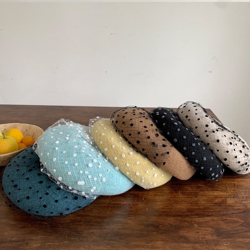 网纱蕾丝画家帽8月25日新品