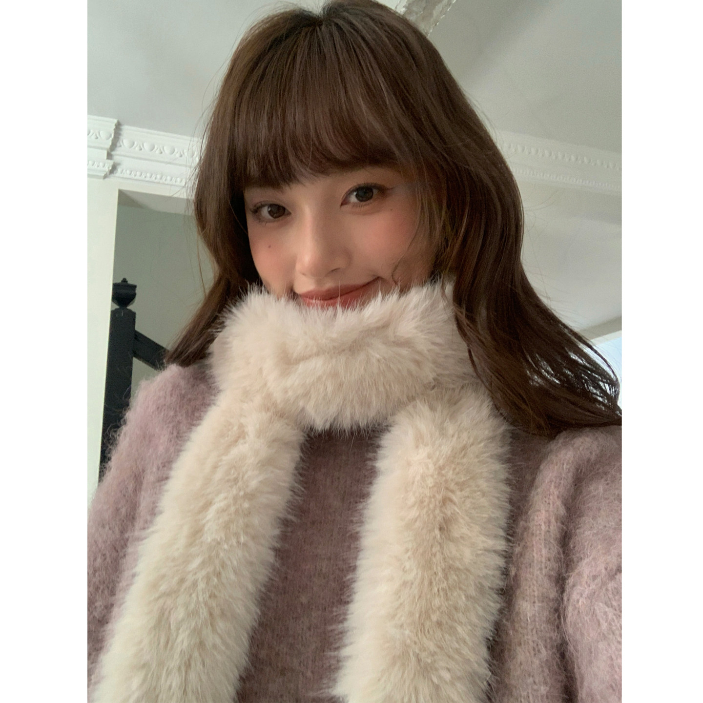 宅女同款米白色毛绒围巾女冬季保暖加厚百搭长条围脖,服饰配件/皮带/帽子/围巾,围巾/丝巾/披肩,淘宝优惠券,粉丝福利购,淘宝优惠卷