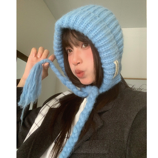 Deepsea深海 韩系针织帽子女秋冬保暖护耳毛线帽显脸小百搭帽子