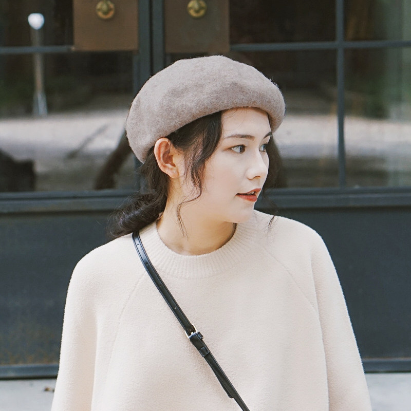 墙烈推荐！超有型立体羊毛贝雷帽韩版日系百搭画家帽子女秋冬季,服饰配件/皮带/帽子/围巾,帽子,淘宝优惠券,粉丝福利购,淘宝优惠卷