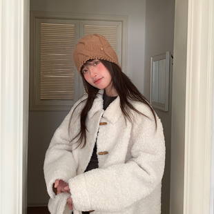 Deepsea深海 慵懒艺术家~复古针织冷帽女秋冬百搭显脸小棕色帽子