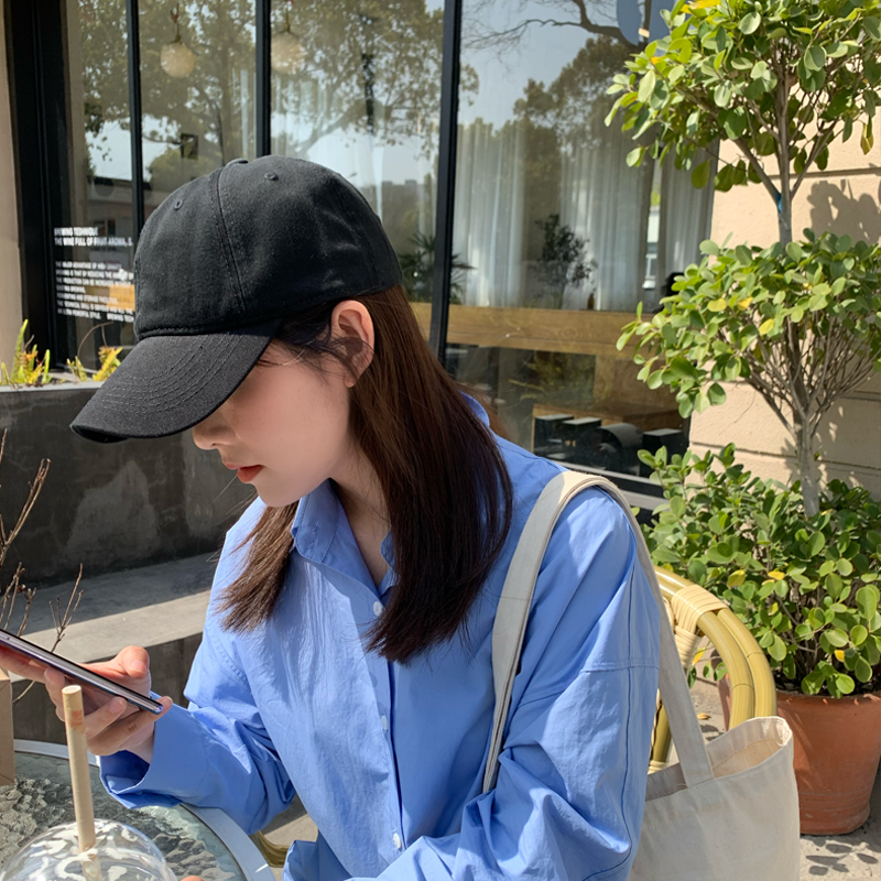 日韩外贸高品质ins男女纯色棒球帽全棉鸭舌帽韩版软顶鸭舌帽子潮