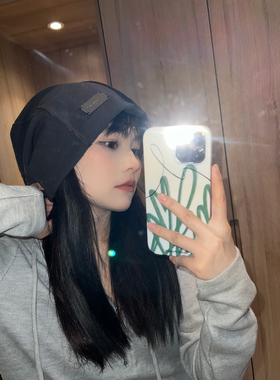 显脸小帽子女堆堆帽针织帽