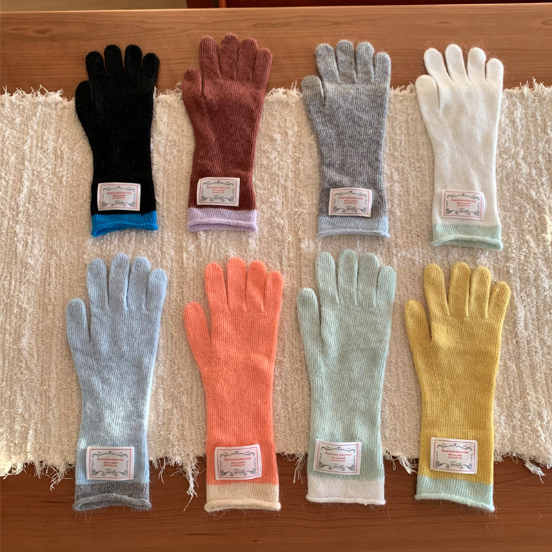 兔毛手套冬季女手套可触屏